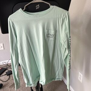 Vineyard vines long sleeve t shirt in mint green size M
